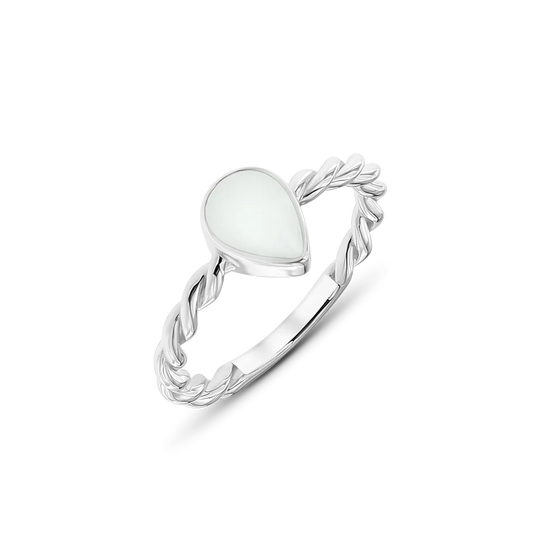 Turning Droplet | Muttermilchring Silber